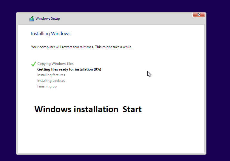 Windows installation